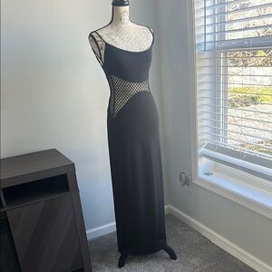 Miaou Black Asymmetrical Cut Out Sheath Dress